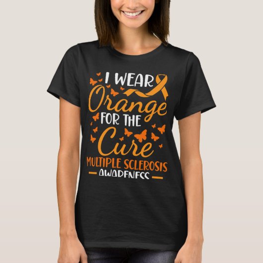 Draag Sinaasappel - Multiple Sclerosis Awareness S T-shirt (Voorkant)