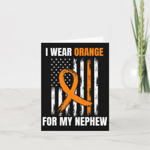 Draag Sinaasappel Neef Leukemie Awareness producte Kaart
