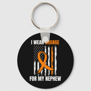 Draag Sinaasappel Neef Leukemie Awareness producte Sleutelhanger