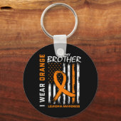 Draag Sinaasappel voor Brother Leukemia Awareness  Sleutelhanger (Voorkant)