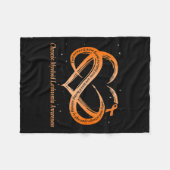 Draag Sinaasappel voor chronische myeloïde leukemi Fleece Deken (Voorkant (Horizontaal))