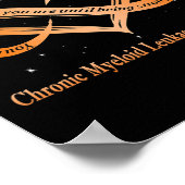 Draag Sinaasappel voor chronische myeloïde leukemi Poster (Hoek)