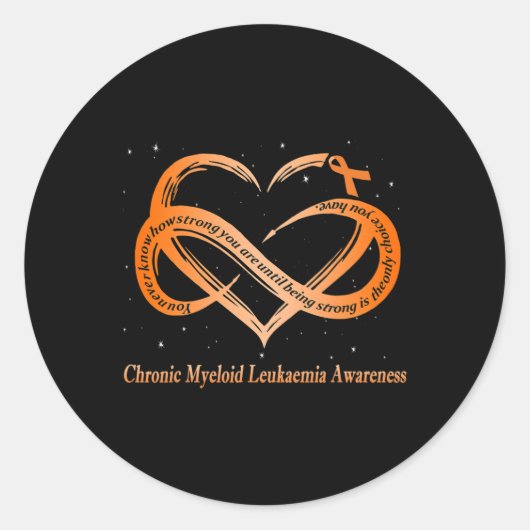 Draag Sinaasappel voor chronische myeloïde leukemi Ronde Sticker (Voorkant)