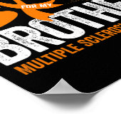 Draag Sinaasappel voor mijn broer MS multiple scle Poster (Hoek)