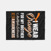 Draag Sinaasappel voor mijn broertje multiple scle Fleece Deken (Voorkant (Horizontaal))