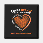 Draag Sinaasappel voor mijn dochter multiple scler Magneet (Voorkant)