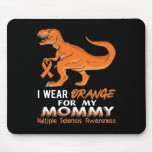 Draag Sinaasappel voor mijn mama dinosaurus multip Muismat
