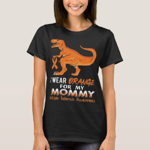 Draag Sinaasappel voor mijn mama dinosaurus multip T-shirt