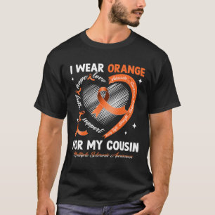 Draag Sinaasappel voor mijn neef multiple sclerose T-shirt