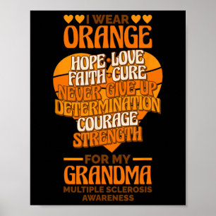 Draag Sinaasappel voor mijn oma Multiple Sclerose Poster