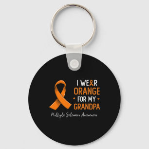 Draag Sinaasappel voor mijn opa Multiple Sclerose Sleutelhanger