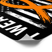 Draag Sinaasappel voor mijn tante leukemie kankerp Poster (Hoek)