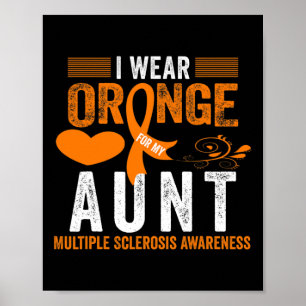 Draag Sinaasappel voor mijn tante MS Multiple Scle Poster