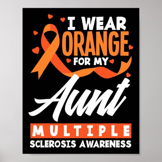 Draag Sinaasappel voor mijn tante Multiple Scleros Poster (Voorkant)