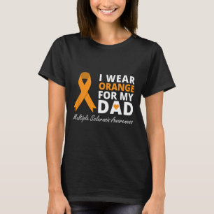 Draag Sinaasappel voor mijn vader MS Awareness Rib T-shirt