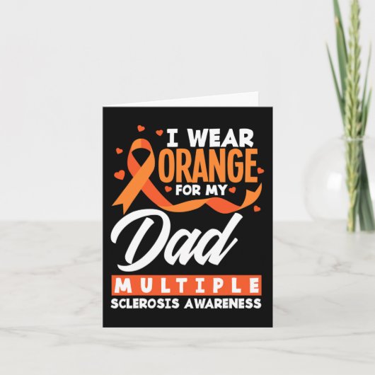 Draag Sinaasappel voor mijn vader MS Dad Multiple Kaart (Voorkant)