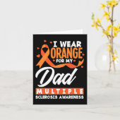 Draag Sinaasappel voor mijn vader MS Dad Multiple Kaart (Gele Bloem)