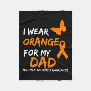 Draag Sinaasappel voor mijn vader multiple scleros Fleece Deken