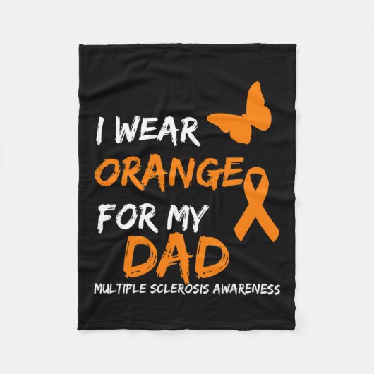 Draag Sinaasappel voor mijn vader multiple scleros Fleece Deken (Voorkant)