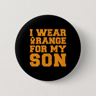 Draag Sinaasappel voor mijn zoon Leukemie Awarenes Ronde Button 5,7 Cm