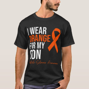 Draag Sinaasappel voor mijn zoon MS Warrior Multip T-shirt