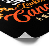 Draag Sinaasappel voor mijn zus leukemie kanker Aw Poster (Hoek)