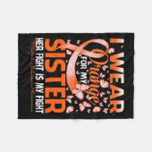 Draag Sinaasappel voor mijn zus multiple sclerose  Fleece Deken (Voorkant (Horizontaal))