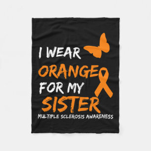 Draag Sinaasappel voor mijn zus multiple sclerose Fleece Deken