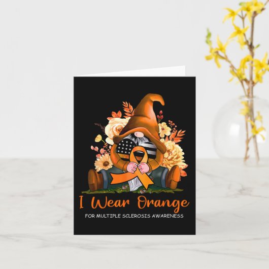 Draag Sinaasappel voor Multiple Sclerosis Awarenes Kaart (Gele Bloem)