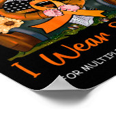 Draag Sinaasappel voor Multiple Sclerosis Awarenes Poster (Hoek)