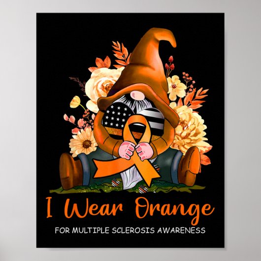 Draag Sinaasappel voor Multiple Sclerosis Awarenes Poster (Voorkant)