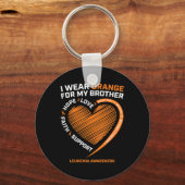 Draag Sinaasappel voor My Brother Leukemia Awarene Sleutelhanger (Voorkant)