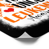 Draag Sinaasappel voor My Uncle Leukemia Awareness Poster (Hoek)