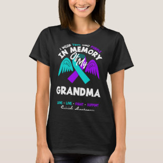 Draag Teal En Paars Ter Nagedachtenis Aan Oma-Ontw T-shirt