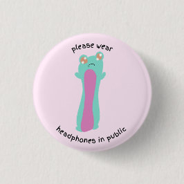 draag u de hoofdtelefoon in het openbaar ronde button 3,2 cm