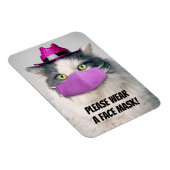 Draag u een Face Mask Cute Cat Humor Magneet (Rechterzijde)