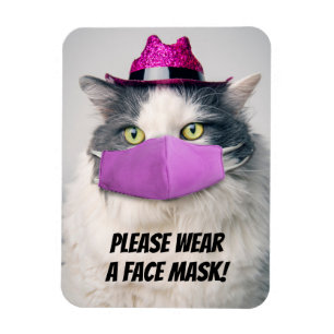 Draag u een Face Mask Cute Cat Humor Magneet