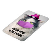 Draag u een Face Mask Cute Cat Humor Magneet (Linkerzijde)