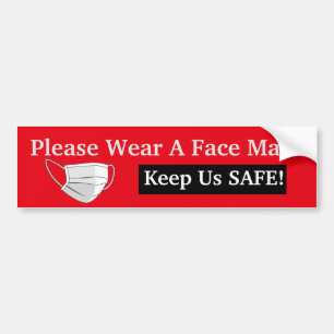 Draag u een gezichtsmasker bumpersticker