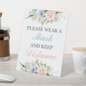 Draag u een maskergenderoverzicht reclamebord met voetstuk (Insitu)