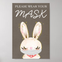 Draag u een maskerteken, masker vereist, bundelber