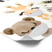 Draag u een maskerteken, masker vereist, dieren poster (Hoek)