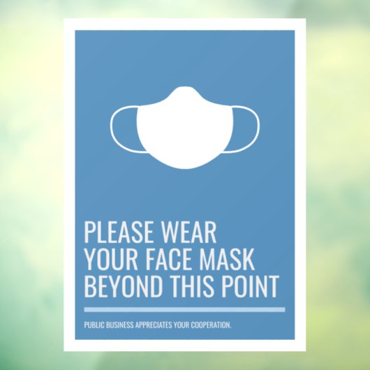 Draag u het afspelen van het gezichtsmaskervenster raamsticker (Vel 3)