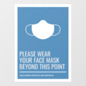 Draag u het afspelen van het gezichtsmaskervenster raamsticker (Vel)