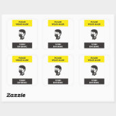 Draag u het mondkapje bij het invoeren van vierkante sticker (Vel)