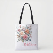 Draag uw Blooms in stijl: Blush Rozen Waterverf Tote Bag (Voorkant)
