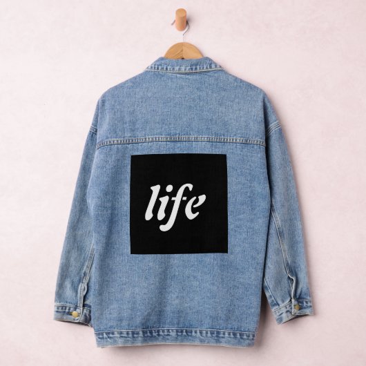 "Draag uw filosofie: het 'leven' Denim Jacket (Hangar)