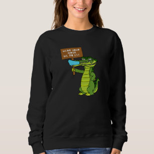 Draag uw gezichtsmaskeralligator trui