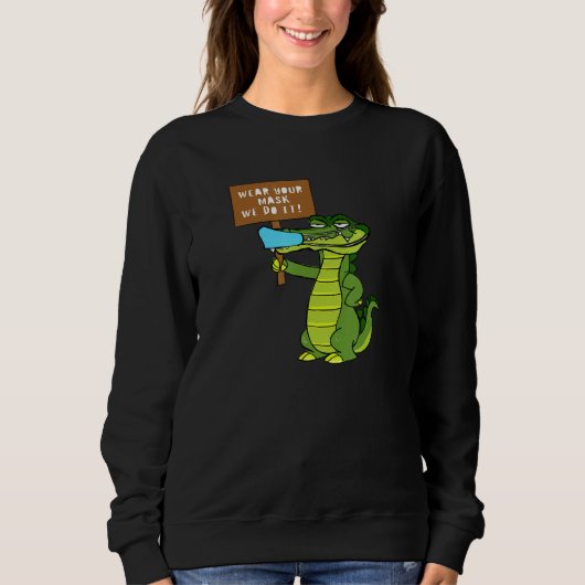 Draag uw gezichtsmaskeralligator trui (Voorkant)