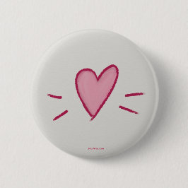 Draag uw hart op uw sleeve ronde button 5,7 cm